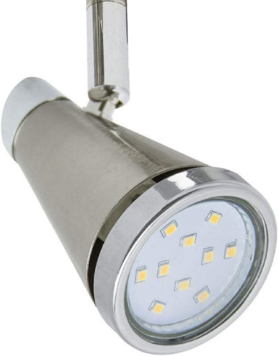 Trango 4-flammig IP44 LED Badleuchte, Bad Deckenleuchte 1009-42 in Nickel matt Flurlampe, WC Lampe,