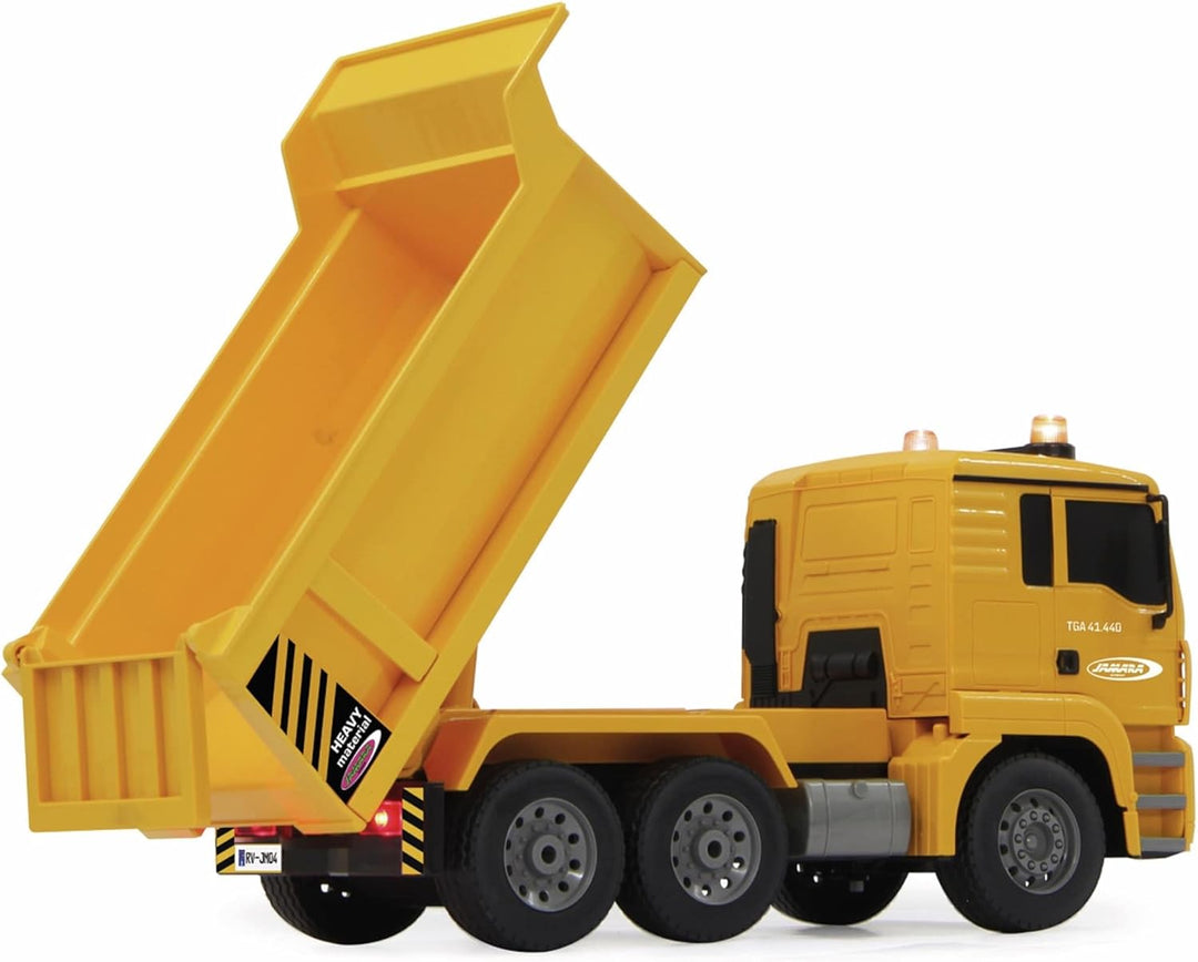 JAMARA 405002 - Muldenkipper Man 1:20 2,4G - Kippmulde hoch/runter, realistischer Motorsound, Hupe,