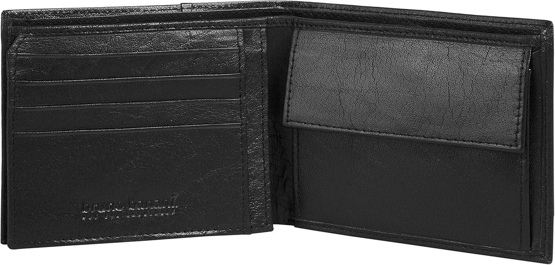 bruno banani Geldbörse Echt Leder Herren - 021335 Schwarz, Schwarz