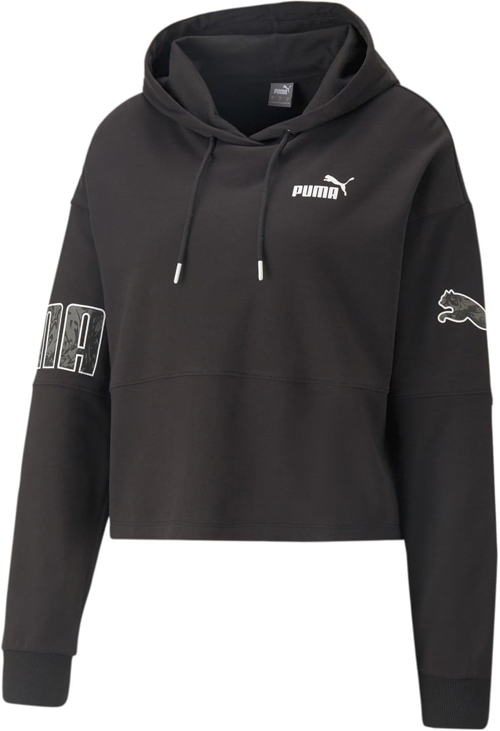 PUMA Power Colorblock Sommer Hoodie für Damen S Puma Schwarz, S Puma Schwarz