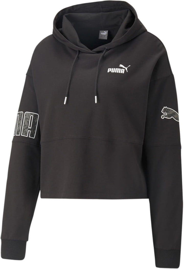 PUMA Power Colorblock Sommer Hoodie für Damen S Puma Schwarz, S Puma Schwarz