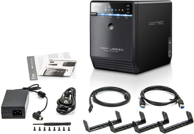 FANTEC QB-35US3-6G Externes 4-fach Festplattengehäuse (für 4x 8, 89 cm (3, 5 Zoll) SATA i/II/III Fes