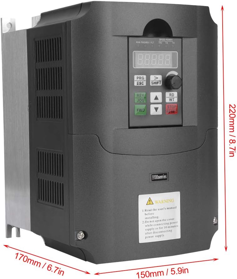 Frequenzumrichter, VFD 7,5 kW 220 V AC Einphaseneingang 3-Phasen 30 VAC Ausgang 7,5 kW, Boost Freque