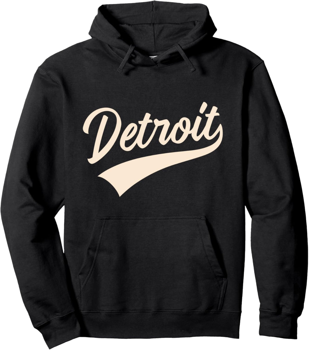 Classic Detroit Vintage Michigan Retro Motor City Pullover Hoodie