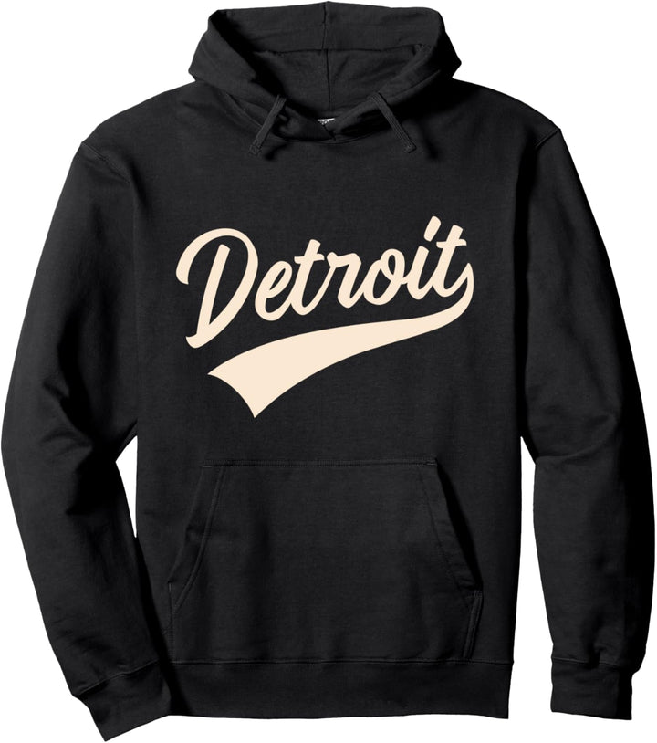 Classic Detroit Vintage Michigan Retro Motor City Pullover Hoodie