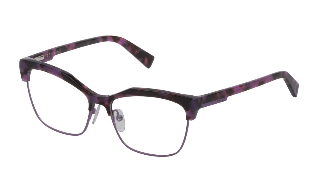 Sting Damen VST184530AD6 Sonnenbrille, Shiny Liliac Havana, 53/15/140