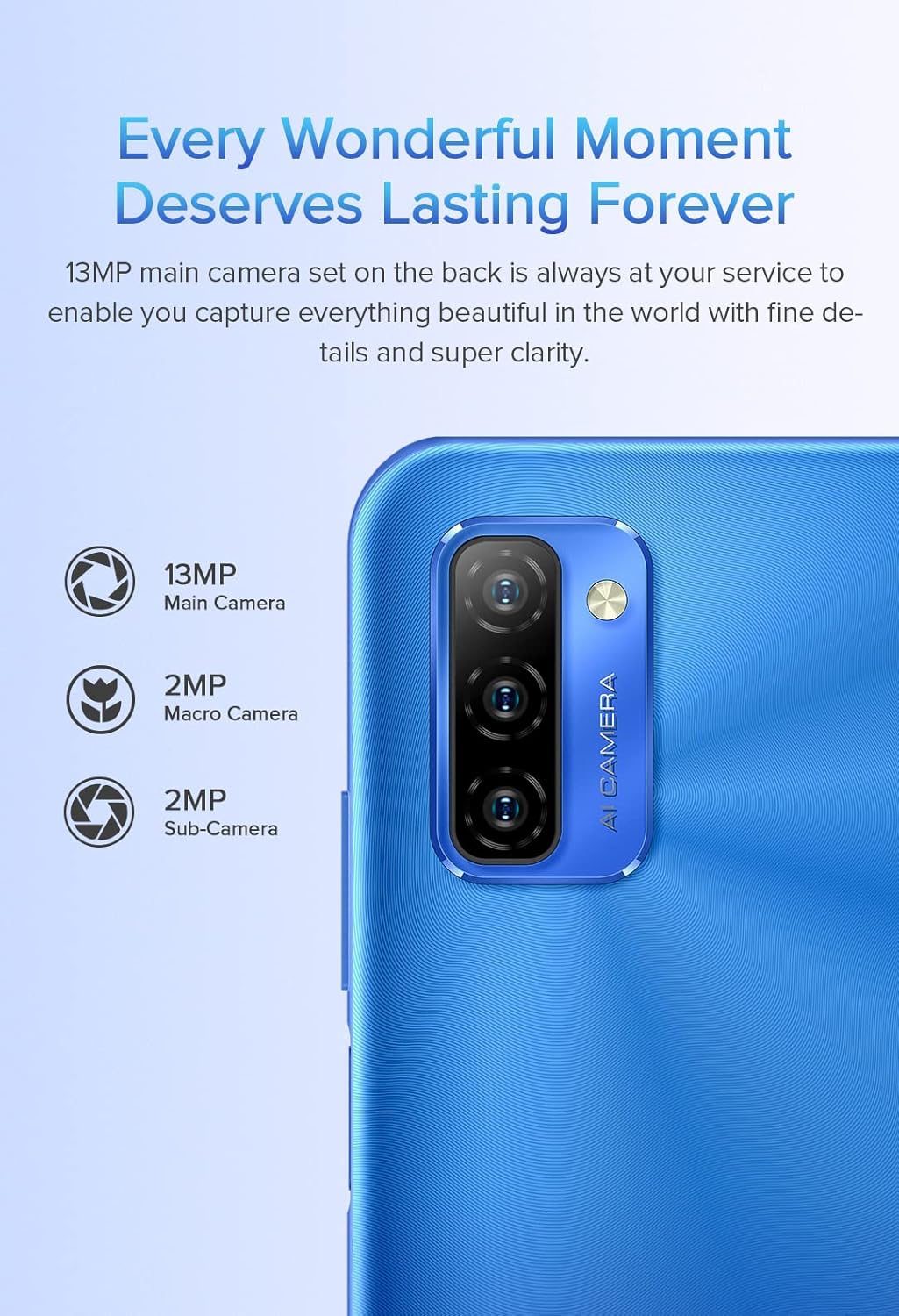 Ulefone Note 12P Smartphone ohne Vertrag, 7700mAh Massiver Akku DUAL-SIM-4G Handy, 6,82'' HD+, 4GB +