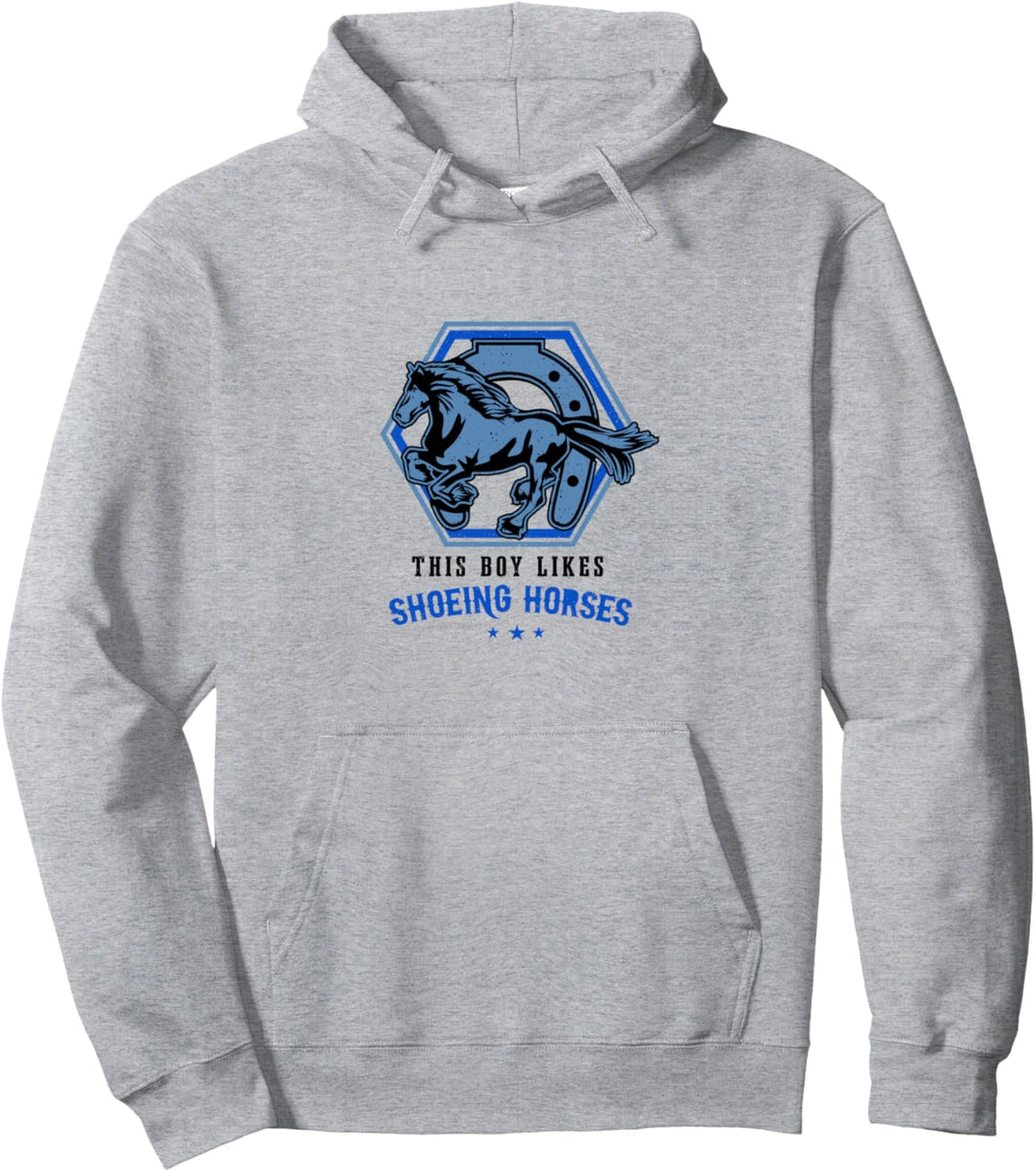 Horse Hufe Metallarbeiter Hufschmied Beschlagen Pferde Pullover Hoodie