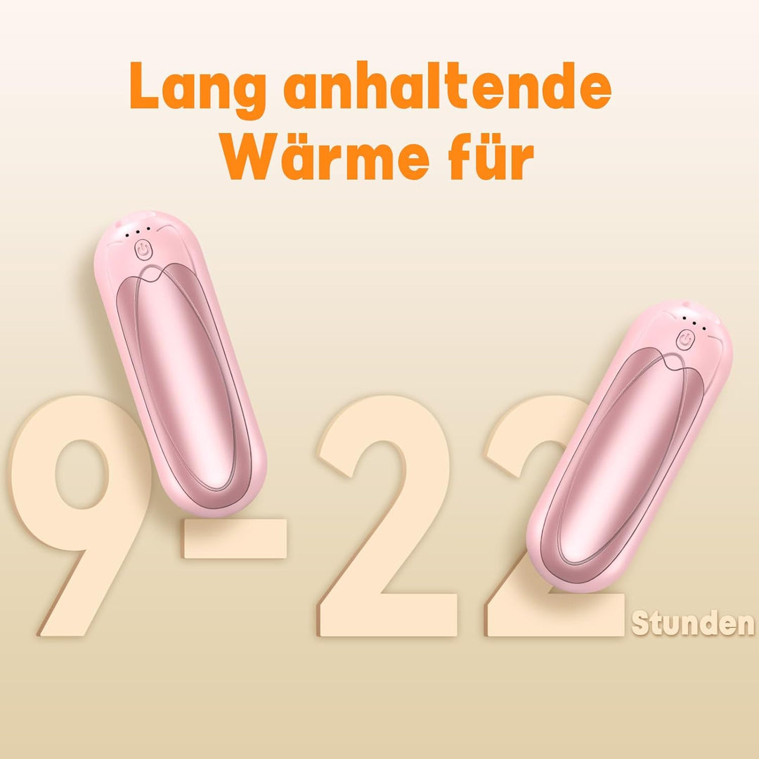 Handwärmer Wiederaufladbar 2er-Set, 7000mAh Elektrische Taschenwärmer mit 3 Heizstufen, Tragbare Mag