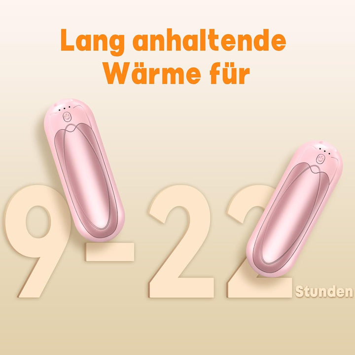 Handwärmer Wiederaufladbar 2er-Set, 7000mAh Elektrische Taschenwärmer mit 3 Heizstufen, Tragbare Mag