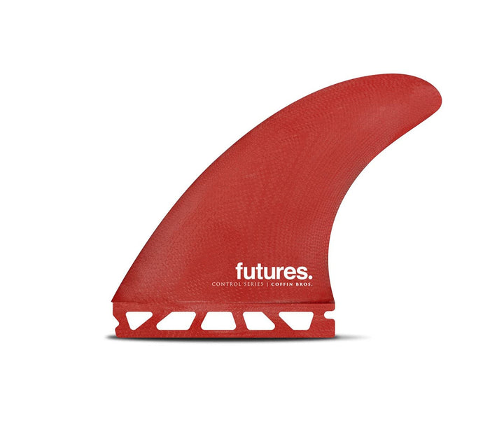 Futures Coffin Bros Control Series Thruster Surfboard Fin Medium Red/black