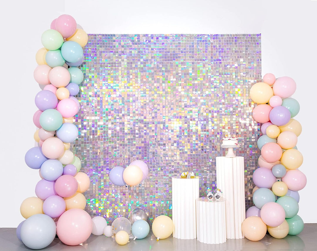 Kate Shimmer Wall Panels Pailletten Helles Silber Wand Pailletten Hintergrund Party Panels für Party