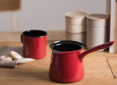 Riess, 0445-020, Kaffeekocher, CLASSIC - COLOR ROT, Durchmesser 11 cm, Inhalt 0.75 Liter, Höhe 10.5