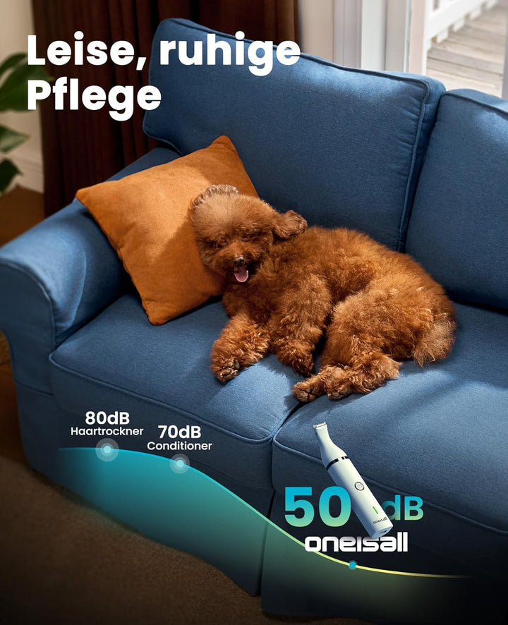 oneisall Bundle: Doppelklingen-Pfotentrimmer (2-Gang) + 3-in-1 Schermaschine für Katzen & Hunde – Le