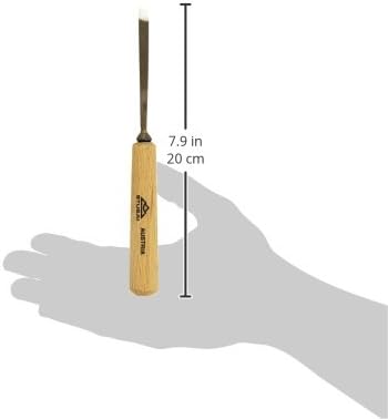 STUBAI Stemmeisen Stechbeitel Serie 52 - Form 1 | Gerades Balleisen 6 mm, mit Holzgriff, für glatte