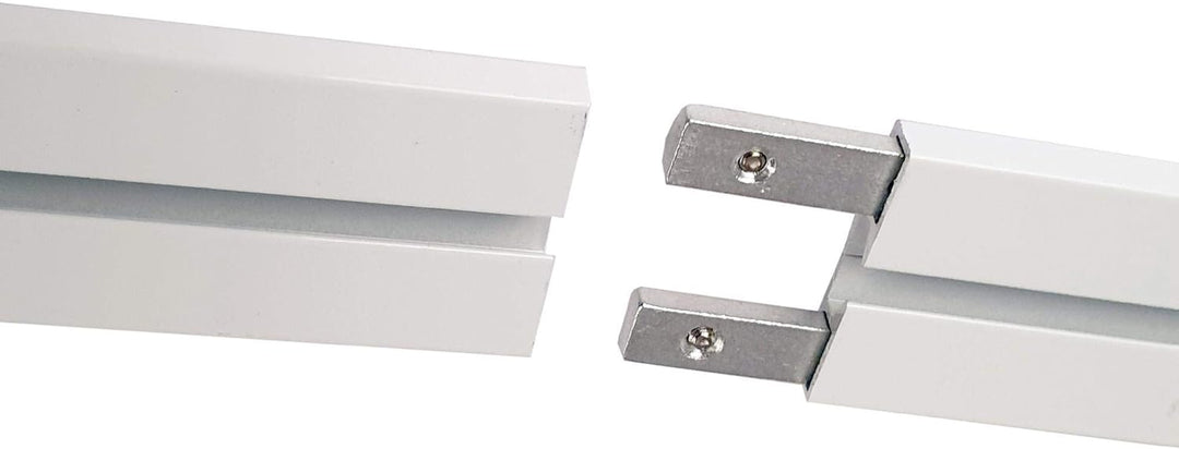 Vorhangschiene Aluminium - Weiss "1 Lauf" 120cm - Flache Gardinenschiene (7mm) - inkl. Vorhanggleite
