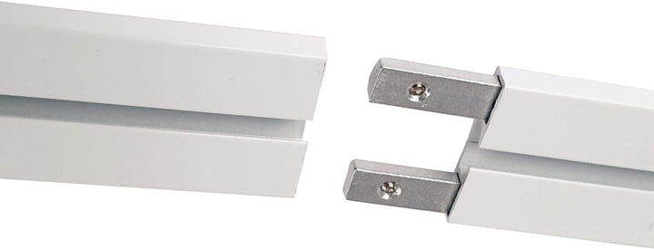 Vorhangschiene Aluminium - Weiss "1 Lauf" 120cm - Flache Gardinenschiene (7mm) - inkl. Vorhanggleite