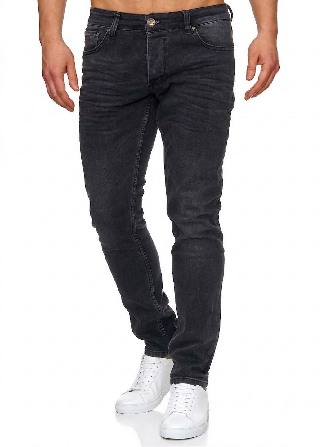 Tazzio Jeans Slim Fit Herren Jeanshose Stretch Designer Hose Denim 16533 42W / 30L Schwarz, 42W / 30
