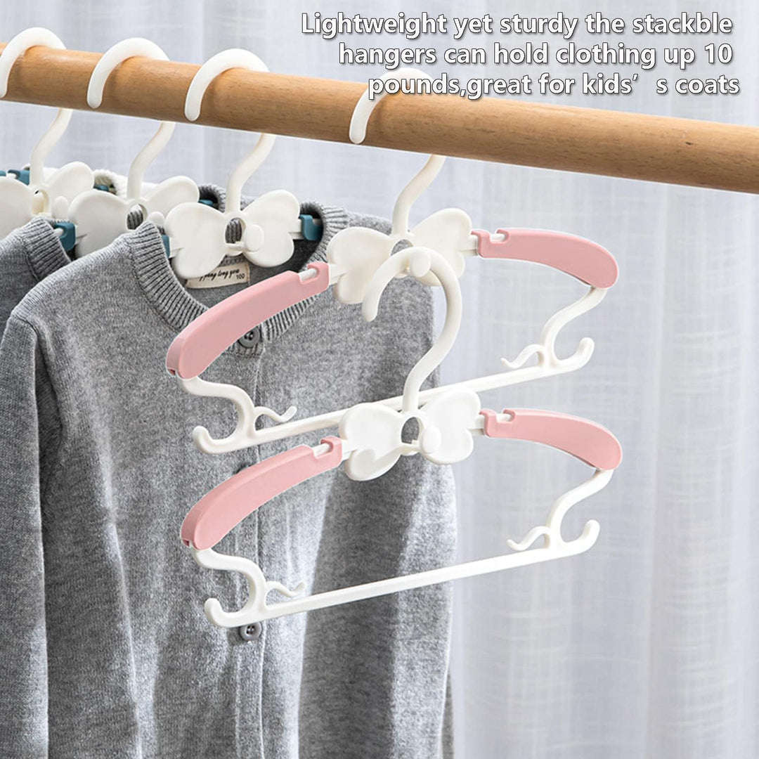 WJWSKI Kleiderbügel Kinder，50 Stück 29-37CM Mitwachsende Kinderkleiderbügel Stapelbare Baby kleiderb