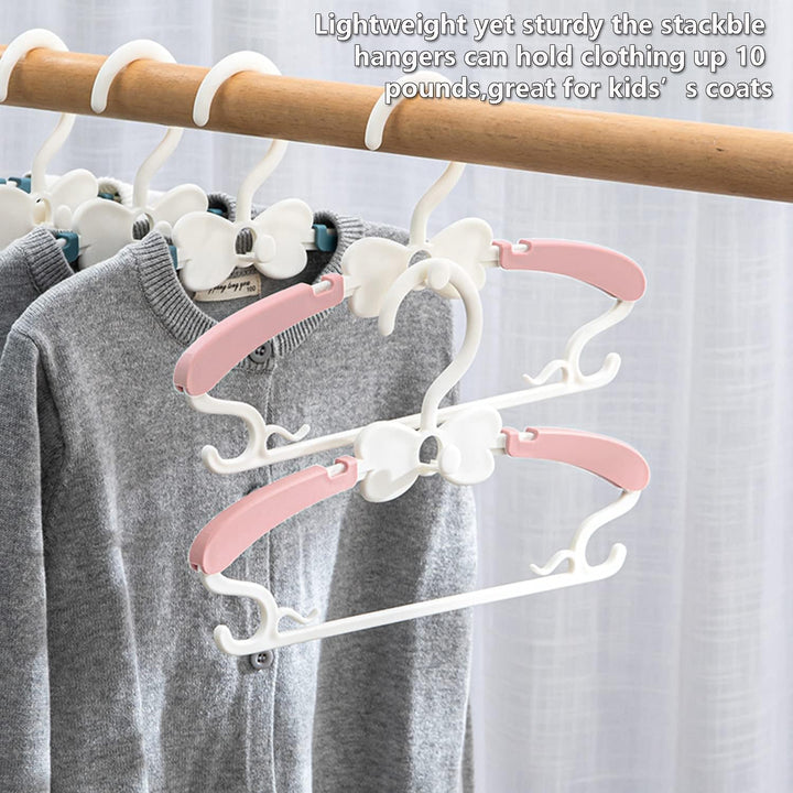 WJWSKI Kleiderbügel Kinder，50 Stück 29-37CM Mitwachsende Kinderkleiderbügel Stapelbare Baby kleiderb