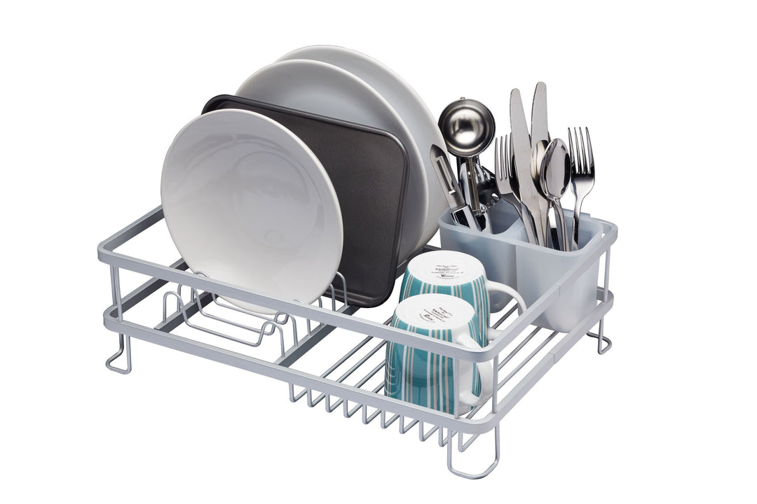 Kitchen Craft MasterClass Abtropfgestell aus Aluminium mit Rostschutz, Abtropfbrett und Tellerstände
