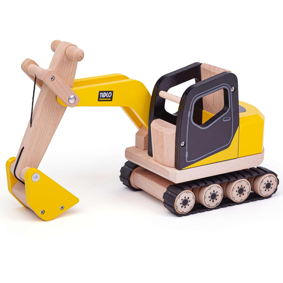 Tidlo T0415 Holzbagger Baufahrzeuge Spielzeug, Mehrfarbig