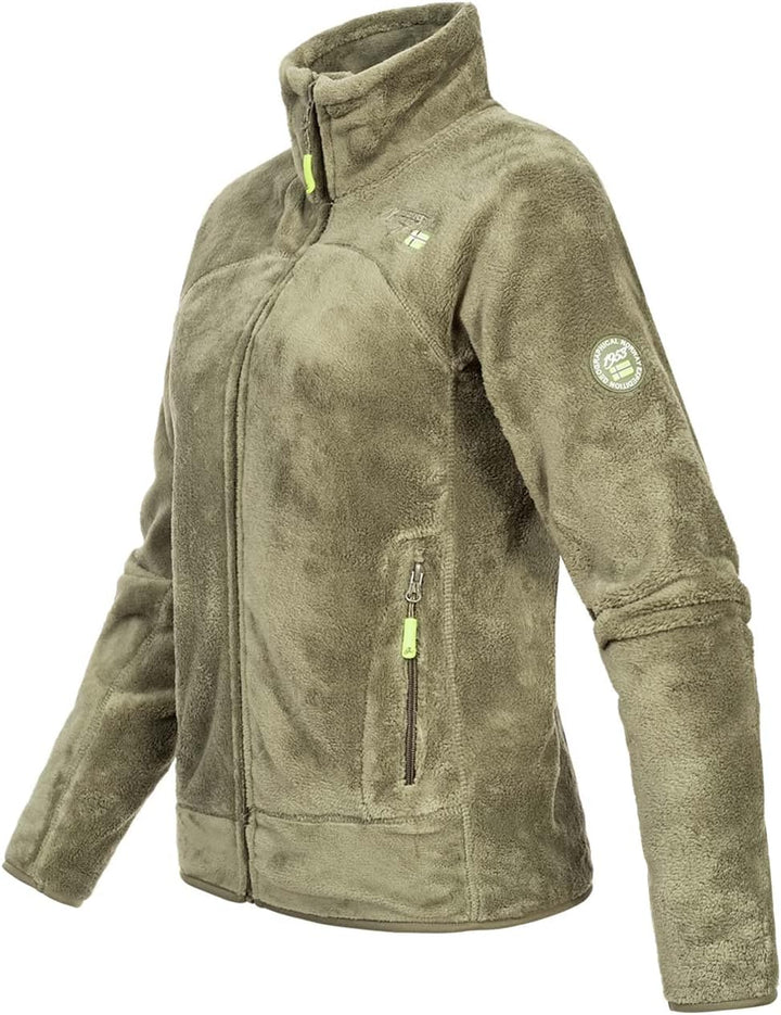 Geographical Norway Damen warme Übergangs Outdoor Fleecejacke mit Stehkragen bans production S Olive
