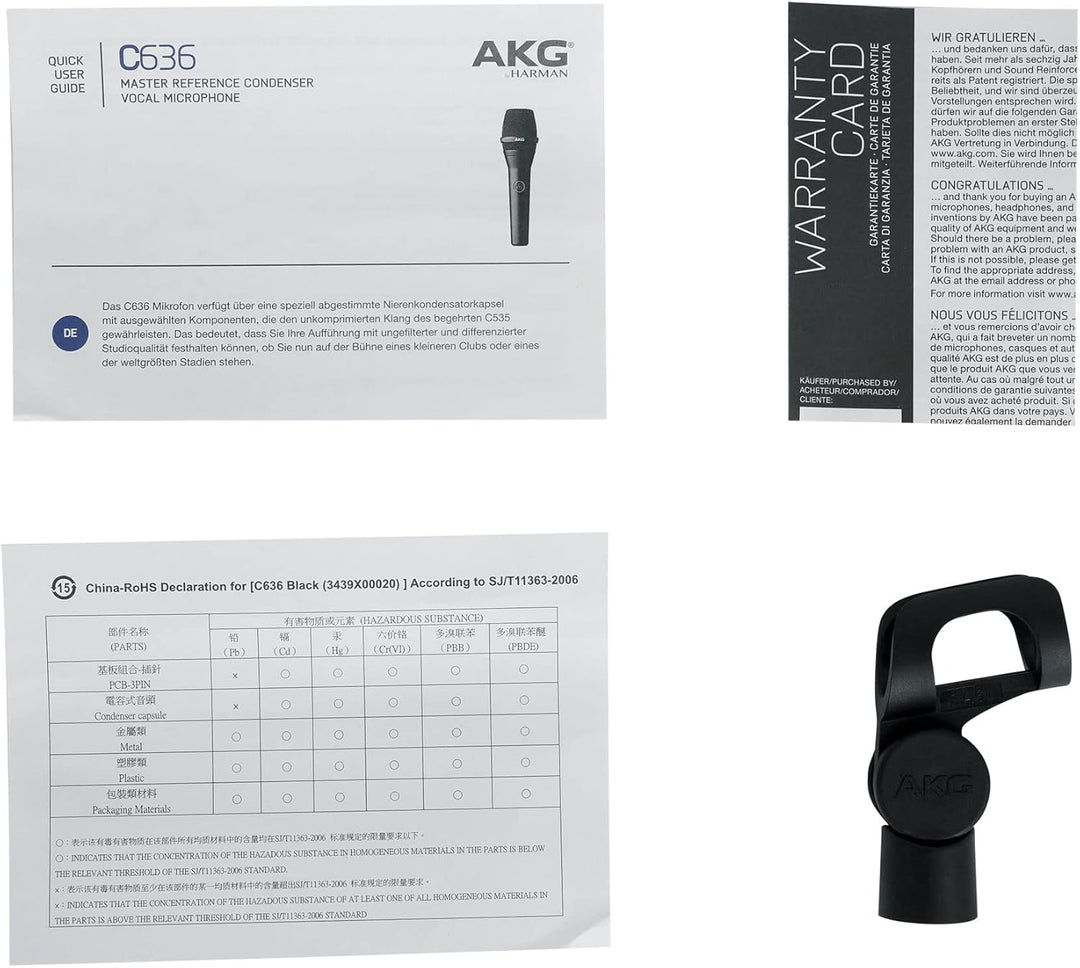 AKG C636 Gesangsmikrofon Schwarz, C636