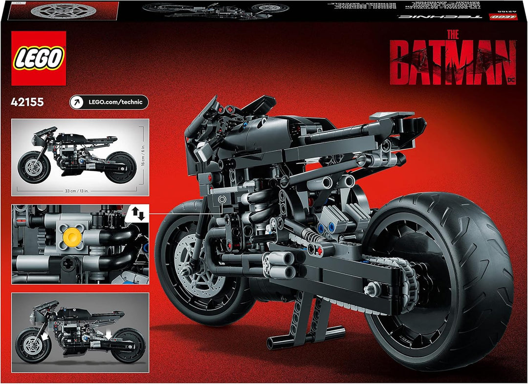 LEGO 42155 Technic The Batman - BATCYCLE Set, Motorrad-Spielzeug, massstabsgetreuer Modellbausatz de