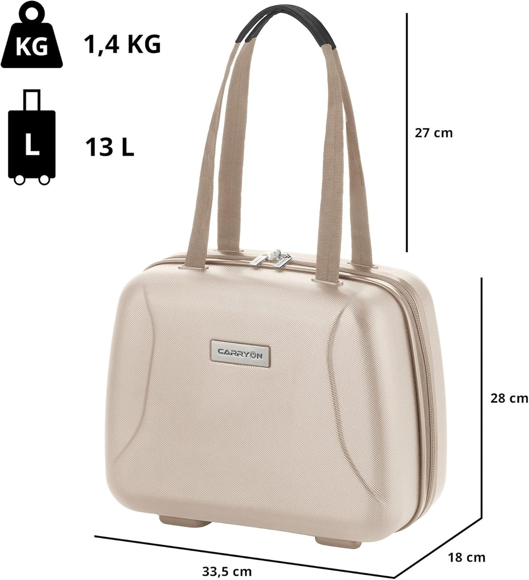 CarryOn Skyhopper Kosmetikkoffer Damen Hartschale - Beautycase Klein - Handgepäck 13 Liter - Schloss
