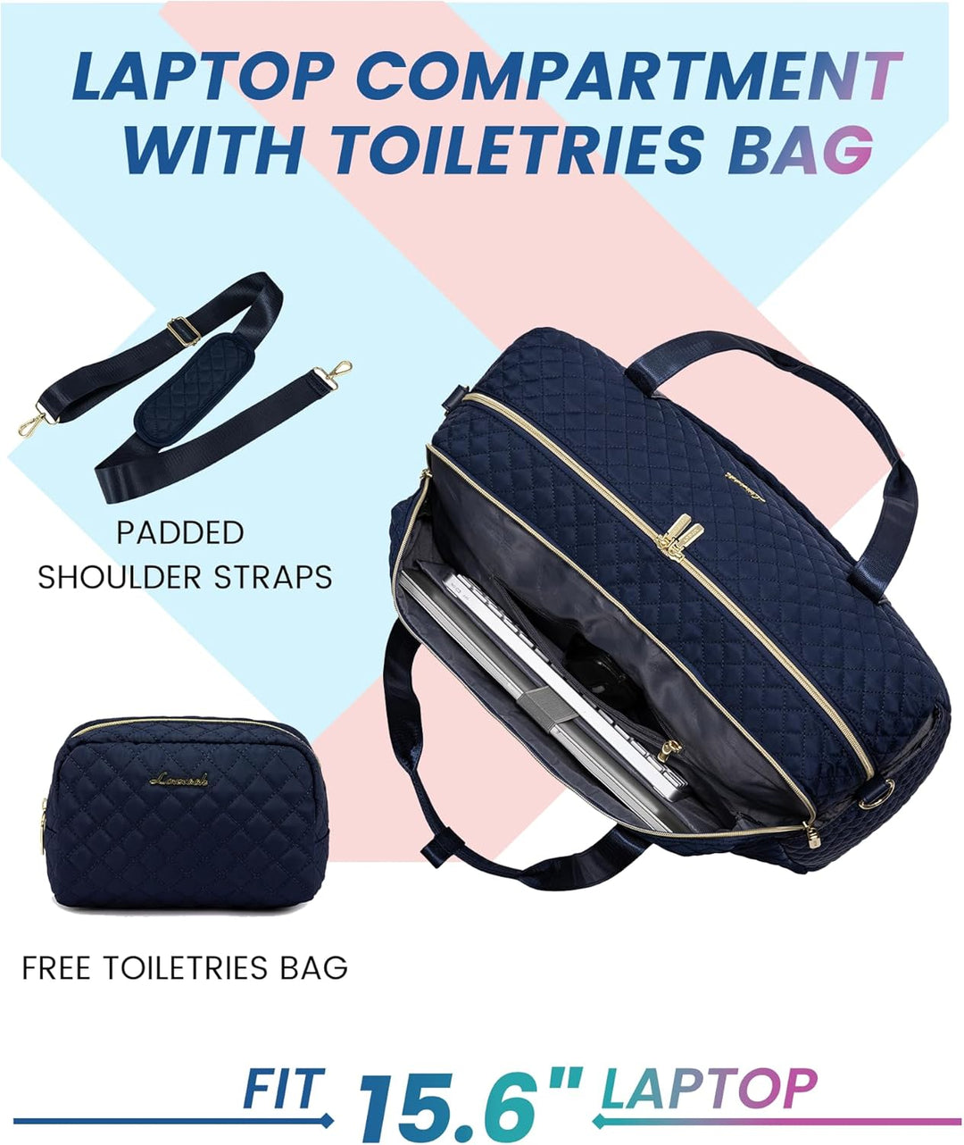 LOVEVOOK Reisetasche Damen Sporttasche Gross mit Laptopfach Weekender Handgepäck Tasche Gym Bag Trav