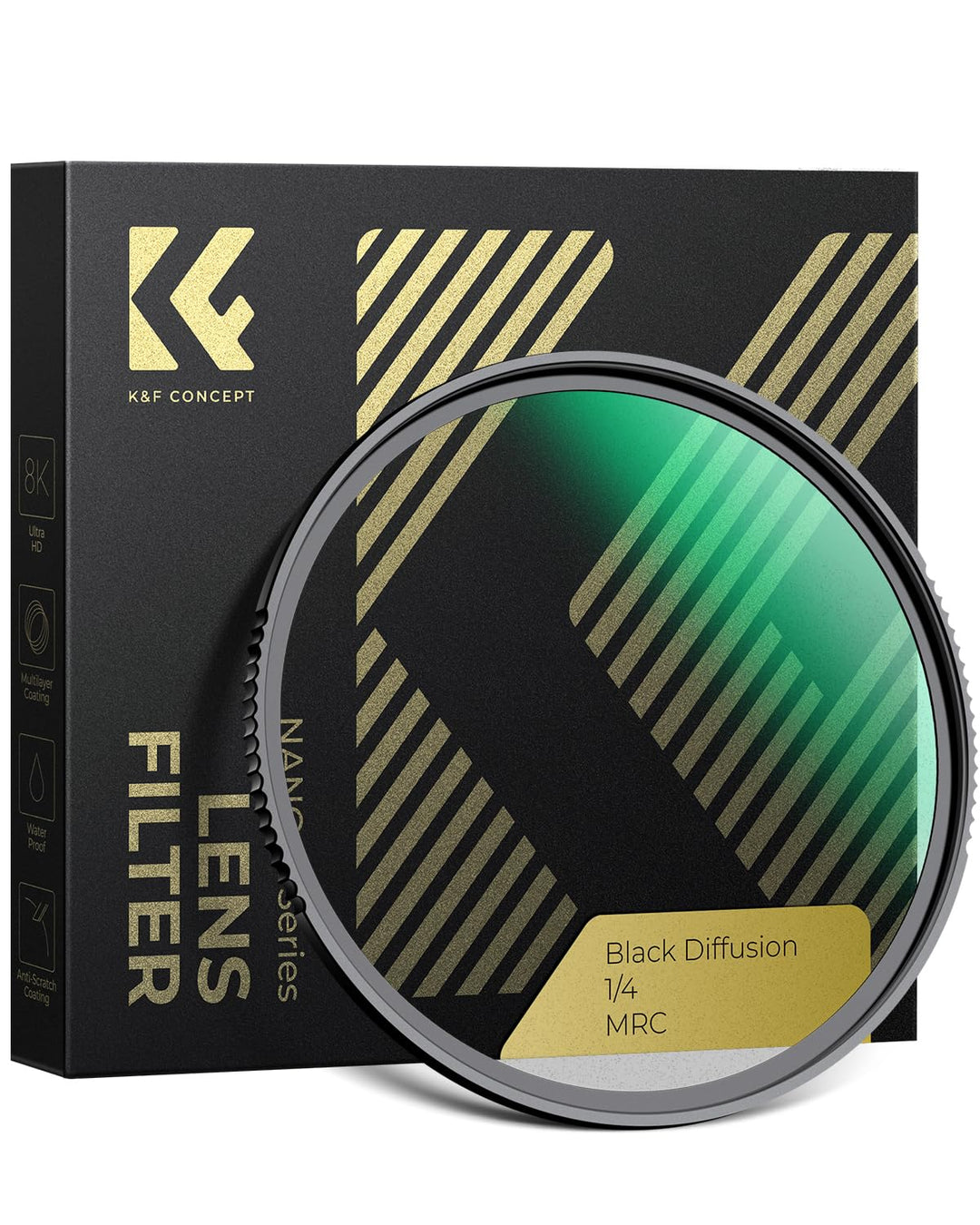 K&amp;F Concept Nano-X Black-Mist 1/4 Filter 37mm Black Promist 1/4 Filter aus Optisches Glas mit 28-fac