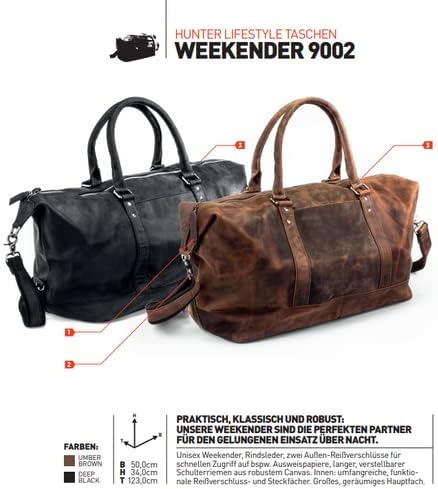 HIIERO® Weekender Cow Hunter - Brown 50x23x34 Braun, 50x23x34 Braun