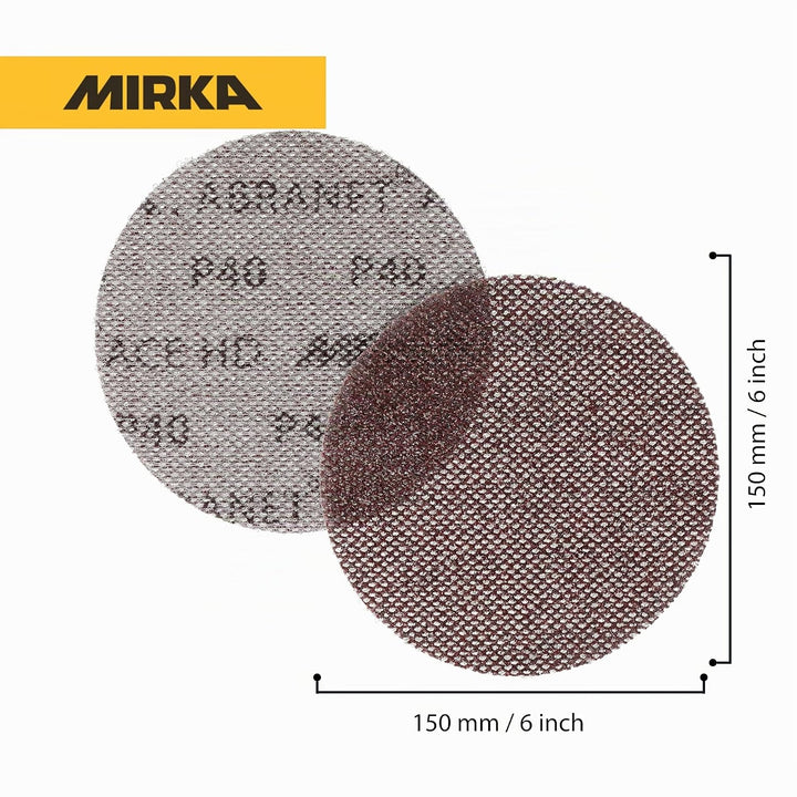 Mirka ABRANET ACE HD AH24102540 Schleifscheiben 150 mm P40, 25 Stück