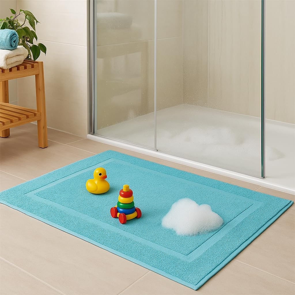 Betz Badvorleger Premium 10 Stück 50×70 cm – Badematte aus 100% Baumwolle (ca. 650 g/m²), saugstark