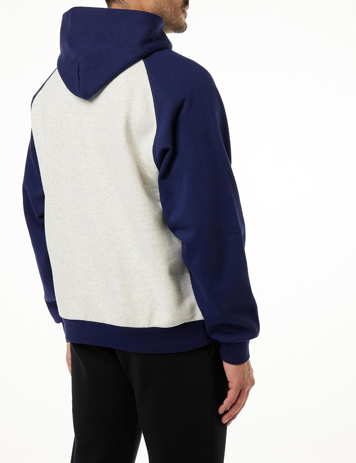 Champion Herren Legacy Athletics Polyfleece Kapuzenpullover (1er Pack) L Grigio Melange Chiaro/Blu M