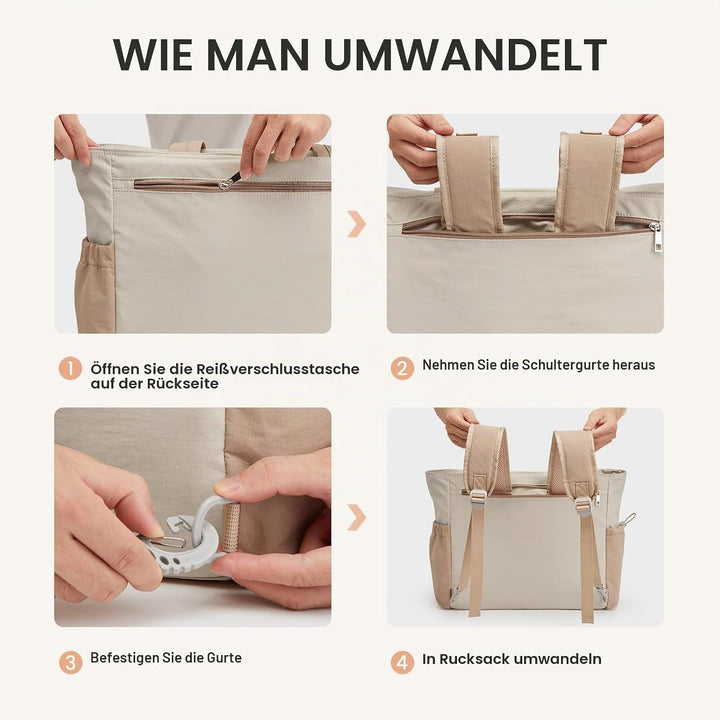 G4Free 3-in-1 Wickeltasche, Wickelrucksack Gross mit Wickelunterlage, Multifunktions Babytasche Fäch