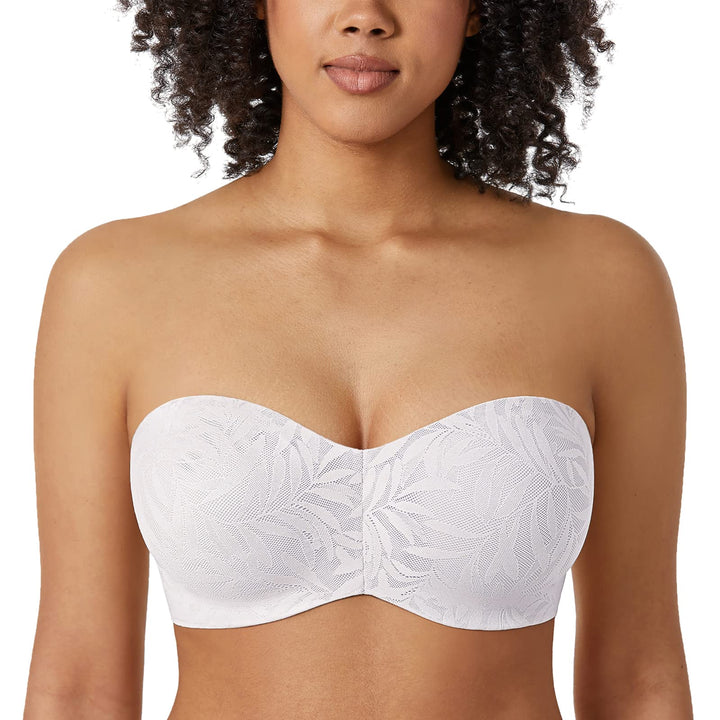 AISILIN Damen Trägerloser BH Grosse Grössen Minimizer Bandeau BH mit Bügel Spitze Multiway Ungefütte