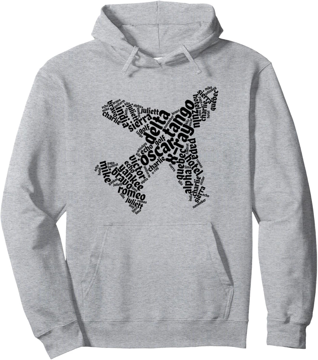 Flugzeug Piloten-Alphabet Pilot Training Flugschule Pullover Hoodie
