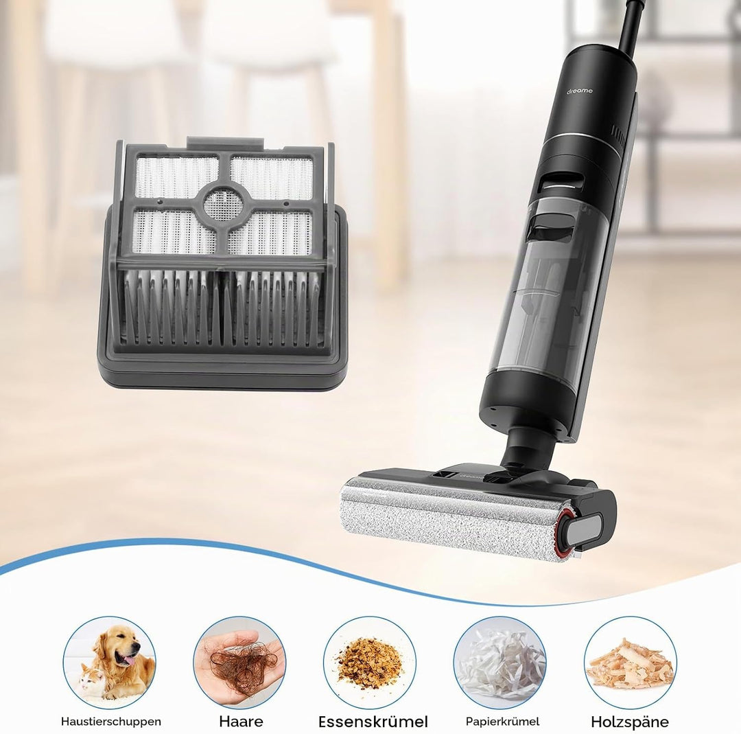 DingGreat 3 HEPA Filters + 1 Hauptbürste für Dreame H12 Pro Nass Trockensauger