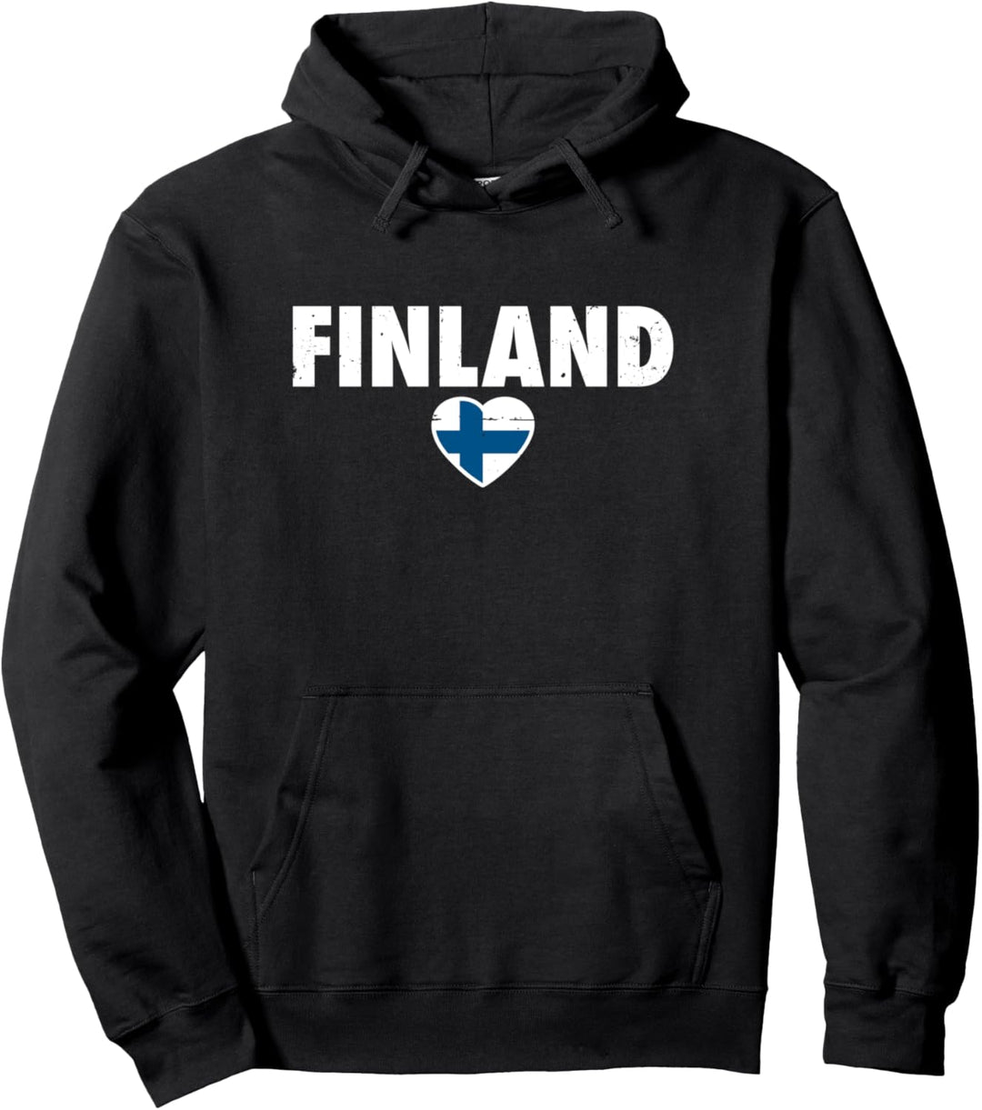 Finland Herz Finnland Finnische Flagge Stolzer Finne Pullover Hoodie