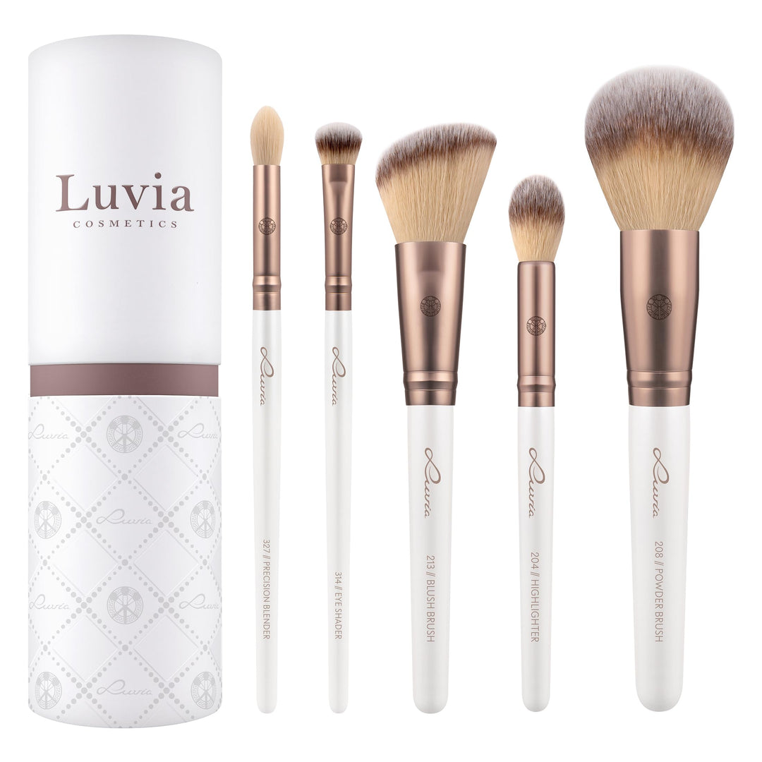 Make-Up Pinselset Luvia, Daily Essentials Brush Set, Puder- Und Augenpinsel Im Set, 5 Vegane Kosmeti