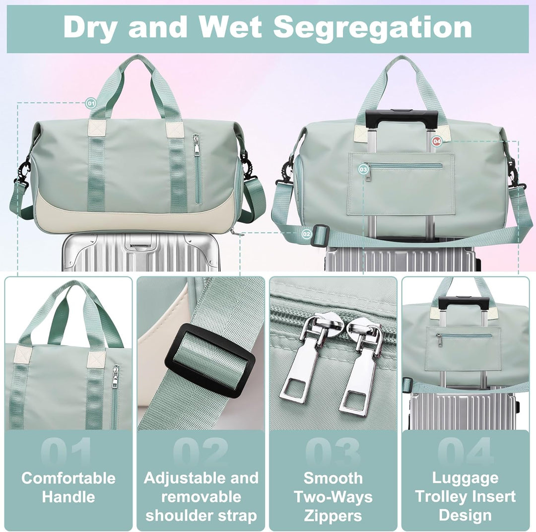 Tokeya Sporttasche 40L Reisetasche für Damen Herren mit Schuhfach Nassfach, Gross Fitnesstasche Falt