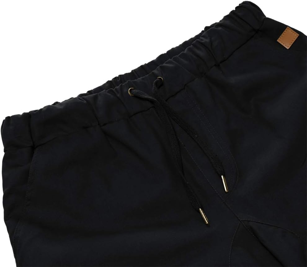 Herren Shorts Sommer Chino Jeans Kurze Hosen Stretch Jogger Cargo Shorts Slim-Fit M 175schwarz, M 17