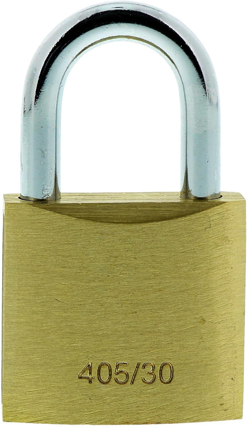 BURG WÄCHTER Vorhangschloss-Set 405 Quadro, 30 mm SB-4, 1 Stück,QUADRO 405 30 GL SB