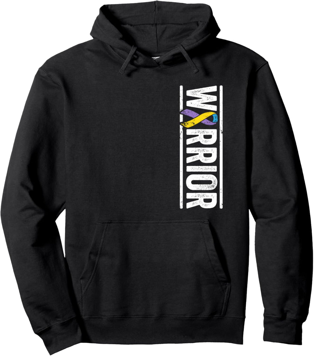 Blasenkrebs Krieger Vertikale Sensibilisierung Farbband Pullover Hoodie