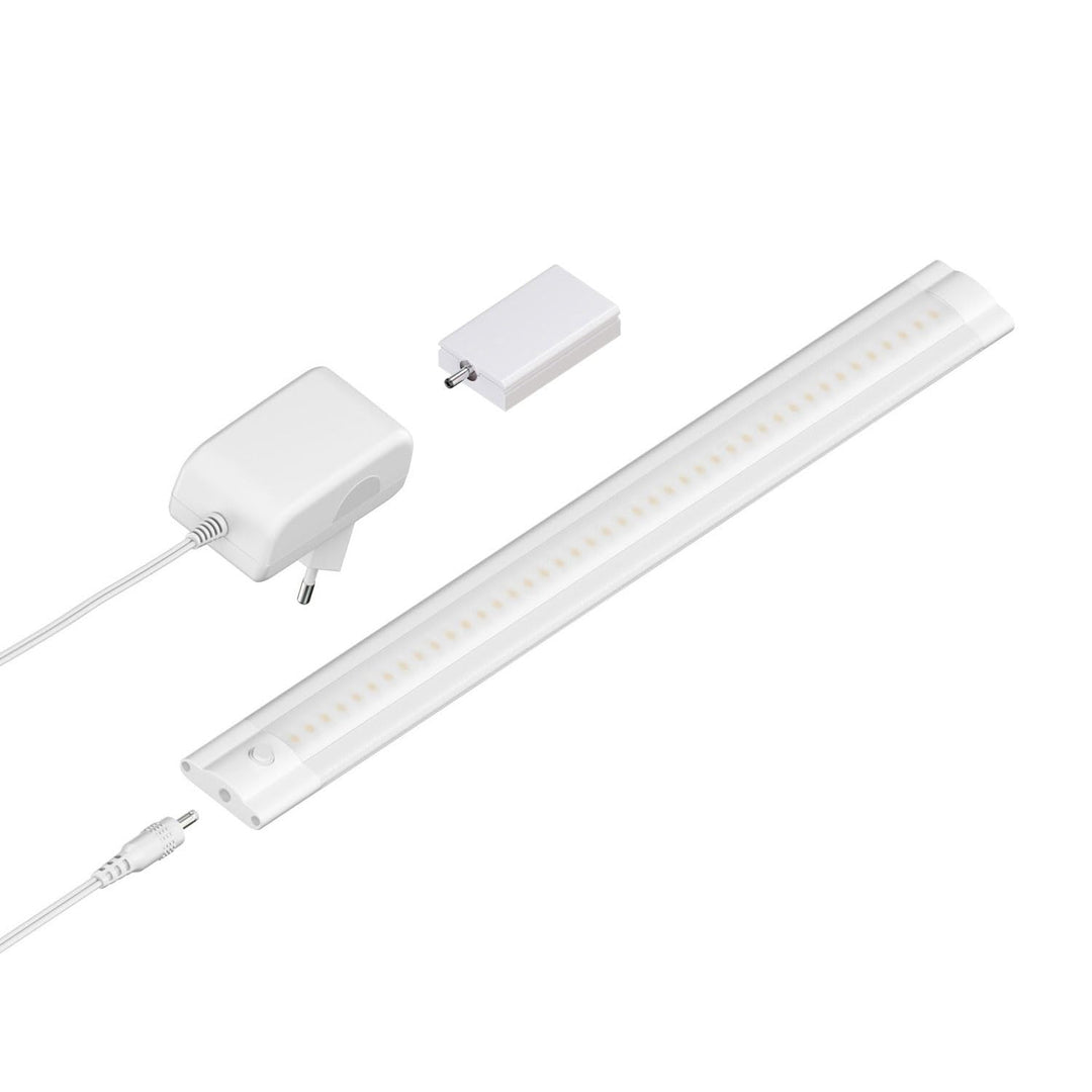 ledscom.de Smarte LED Unterbau-Leuchte SIRIS weiss matt mit Netzteil und WLAN-Controller, flach, Sma