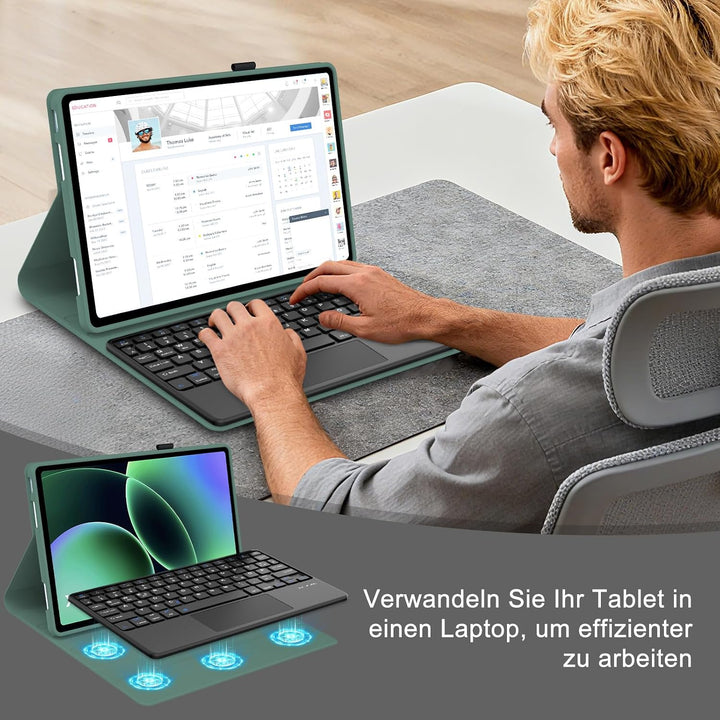 Für Xiaomi Pad 8/8 Pro und Xiaomi Pad 7/7 Pro 11.2 Zoll Hülle Tastatur | Mit Trackpad Magnetisch Abn
