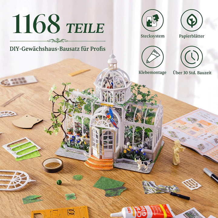 Rolife Botanical Oasis DIY Miniaturhaus-Modellbausatz für Erwachsene