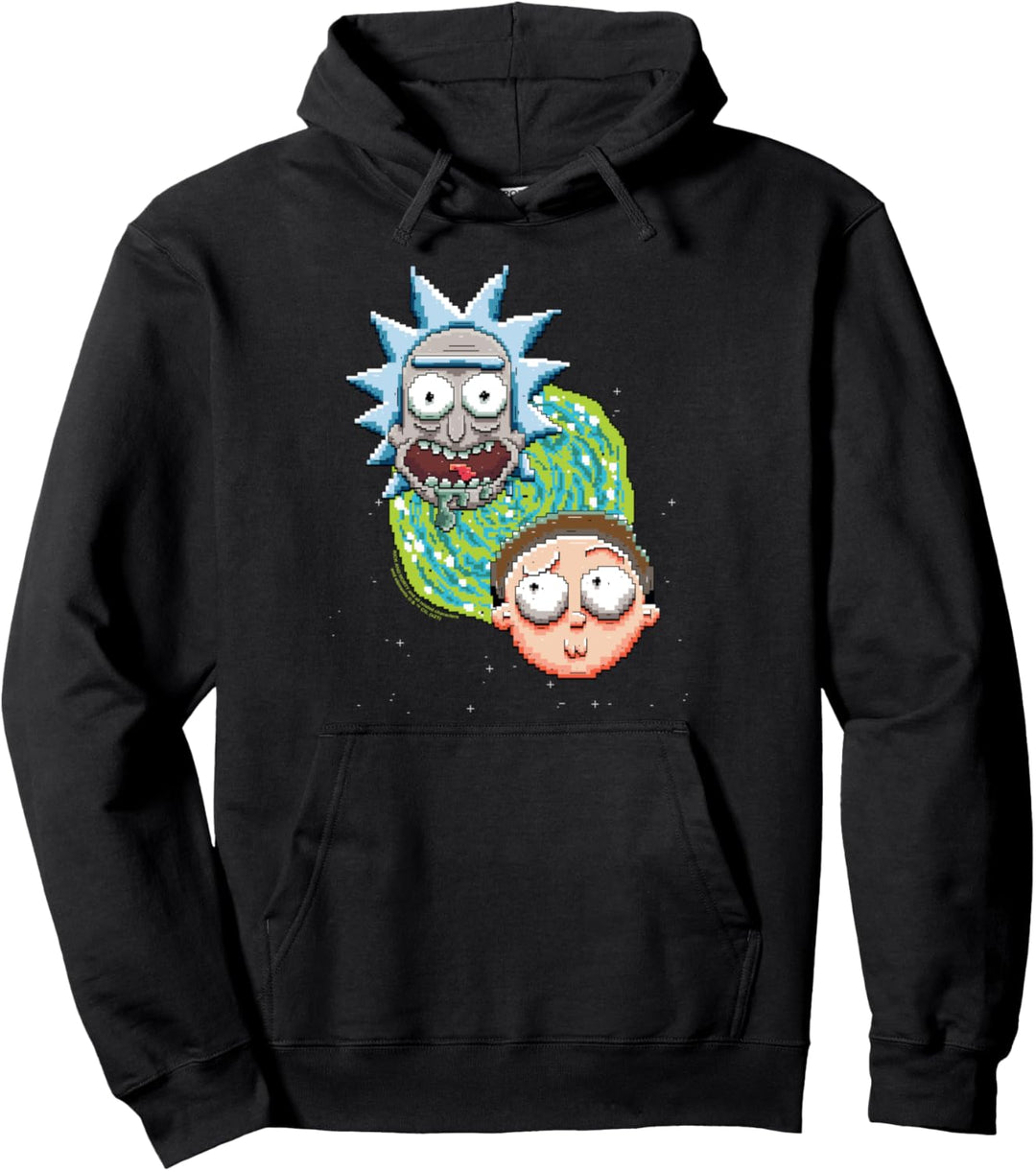 Rick and Morty Pixelated Portal Pullover Hoodie
